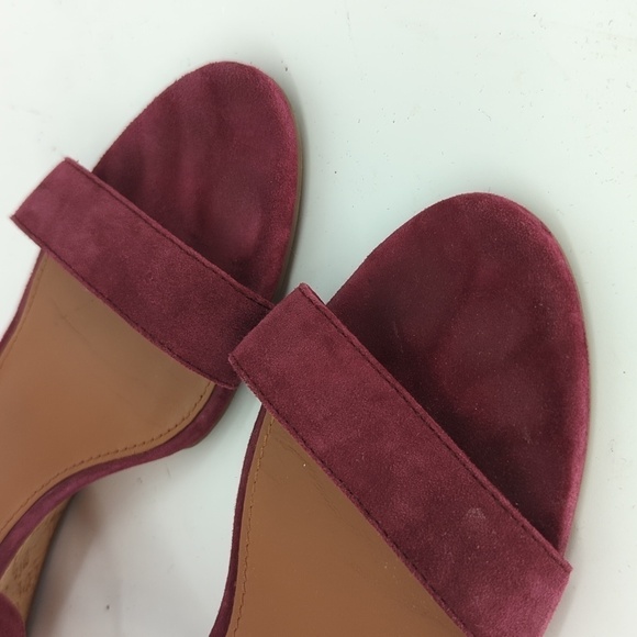 Tory Burch Savannah Suede Cork Wedge Purple 8.5 open toe summer preppy casual - Picture 6 of 14